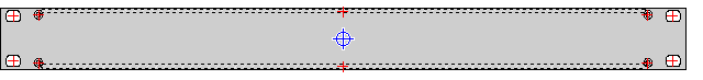 Example of a 19" front panel from one of the enclosure templates